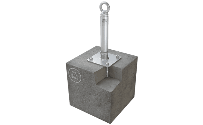 Image showing our stainless steel ABS-Lock X-SR-B anchor - designed for permanent installation on a concrete structure