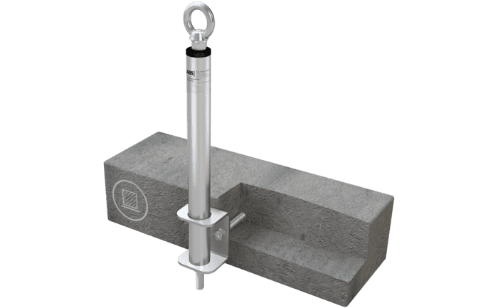 Foto van het aanlijnpunt ABS-Lock III-SEITL-SR als variant voor beton.
