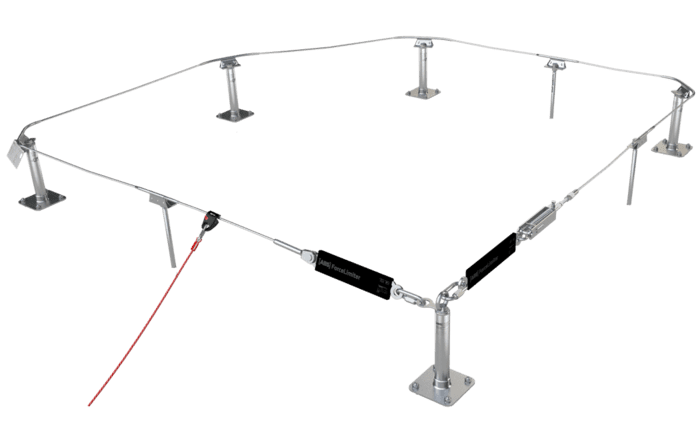Image showing a lifeline system where you only need to attach your glider to it once