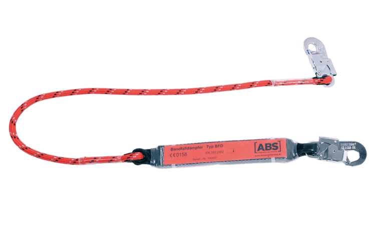 Image showing an ABS Lanyard connector. It has a set length and is considered a standard PPE component