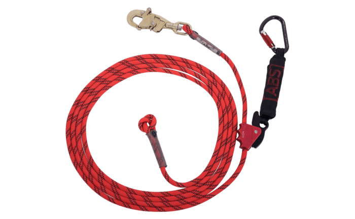 Photo showing an alternative ABS Lanyard model equipped with a DBI carabiner