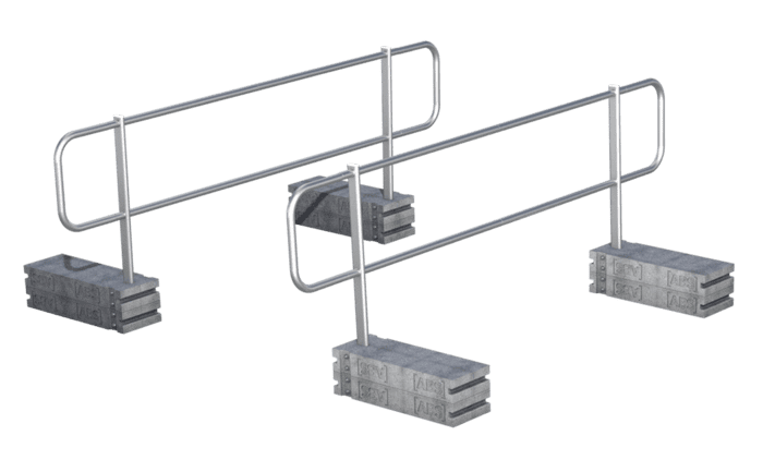 Darstellung des Zugangsssets für ABS Guard OnTop Weight Geländer