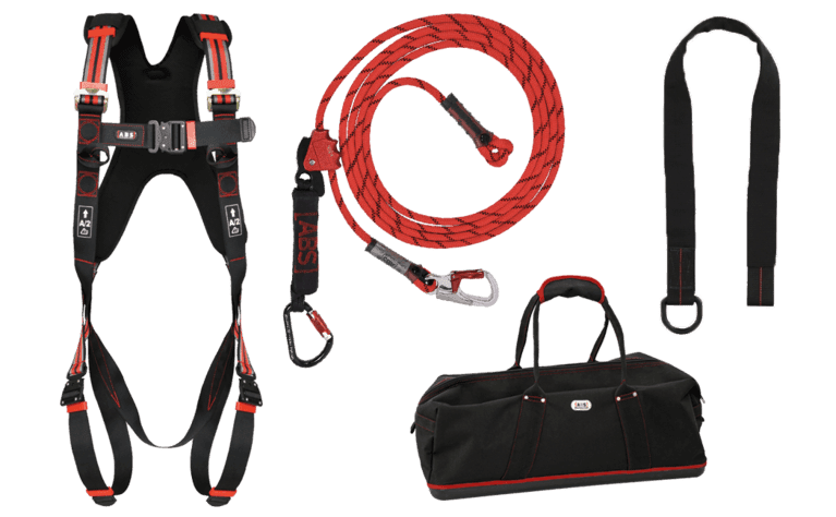 Roofer Kit containing a selection of different fall arrest components for individual protection